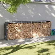 Držac za cjepanice antracit 300x45x100 cm pocincani celik