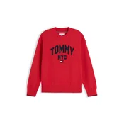 TOMMY HILFIGER Pulover mornarska/rdeča