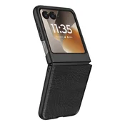 AVIZAR Ovitek za Motorola Razr 70 Videz Usnja Krokodil Odprt Zaslon, Črna, (5000275055)