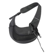 INF Prenosna torba za hišne ljubljenčke, naramna torba za majhne mačke in pse Black, (22157360)