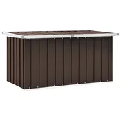 Vidaxl Vrtna shranjevalna škatla rjava 129x67x65 cm