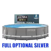 Bazen Intex Ultra Metal okrogel 488x122 s Peščenim Filtrom Nova Tehnologija XTR + KIT SILVERBazen Intex Ultra Metal okrogel 488x122 s Peščenim Filtrom Nova Tehnologija XTR + KIT SILVER
