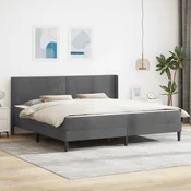 vidaXL Konstrukcija postelje Temno siva 180 x 200 cm Žamet