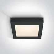 PLAFONJERA LED 22W/3000K/1490lm IP40 CRNA KOCKASTA
