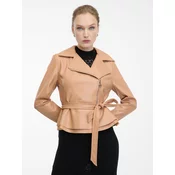Light brown womens faux leather jacket ORSAY - Womens