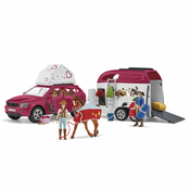 Schleich Dobrodružné auto s prívesom a koňom