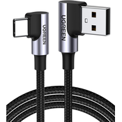 Ugreen USB v USB C 90-stopinjski kabel za hitro polnjenje 2M