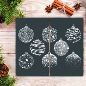 tulup.si Steklena podloga za rezanje Abstrakcija. Božični Baubles 2x30x52 cm