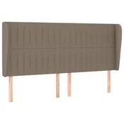 Vidaxl Vzglavje z ušesi taupe 163x23x118/128 cm blago