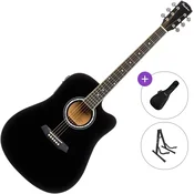 Pasadena PDC-10E Standard SET Black Elektro-akusticna dreadnought