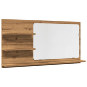 MAISON CHIC Kopalniška omarica - Kopalniški kabinet z ogledalom artisan hrast 90x11x45 cm les, (21795007)