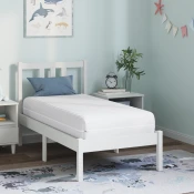 vidaXL Vzmetnice Bela 60 x 120 cm 100% poliester