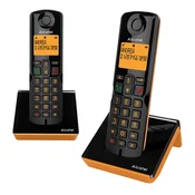 ALCATEL S280 DUO bežicni telefon, DECT, CRN/NARANCASTO