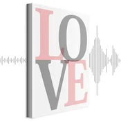 Slika - Grey Love (1 Part) Vertical 60x90 Akusticna