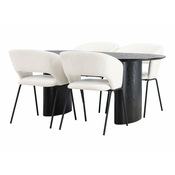 jedilnica set Dallas 3993 (Črna) 75x90x180cm