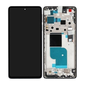 Motorola Edge 30 Pro XT2201 - LCD zaslon + steklo na dotik + okvir (Black) - 5D68C20263, 5D68C20276 Genuine Service Pack