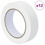 Vidaxl Maskirni trakovi za slikarje 12 pcs Bela 30mm x 50m Papir