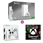 Xbox Series X 1TB Digital Edition (bijela) UK + adapter + Xbox bežicni kontroler (bijela) + 1 mjesec Game Pass Ultimate (DIGITALNI KOD) igralne konzole
