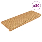 Samoljepljivi otiraci za stepenice 30 kom 65x21x4 cm sisal