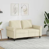 Dvosjed od tkanine krem 120 cm od umjetne kože
