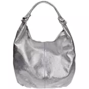 Anna Luchini Torba hobo Srebrna