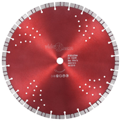 VIDAXL diamantni rezalni disk s turbo in luknjami iz jekla, 350mm