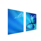 shumee STEKLENA ZAŠČITNA PLOŠČA ZA ŠTEDILNIK 85x52 BUTTERFLY