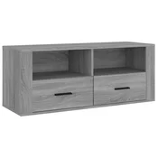 Vidaxl TV omarica siva sonoma 100x35x40 cm inženirski les