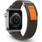 shumee PAŠEK ZA URO APPLE WATCH 1/2/3/4/5/6/7/8/9/10/SE 42/44/45 ČRNO-SIVA