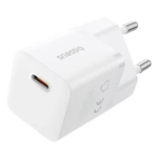 BASEUS GaN5 mini mrežni brzi punjač 25W USB-C bijela