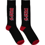 Kiss Nogavice Red Logo Black 39-45