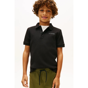 Otroški polo Tommy Hilfiger črna barva, KB0KB10363
