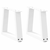 Noge za klub stolic V-oblika 2 kom Bijele 40 x (30-31,3) cm Celik