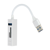 LINQ 5-v-1 USB Hub 5Gbps prenos podatkov in polnjenje, prenosna izjemno kompaktna velikost, LinQ - srebrna, (21262189)