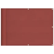 Vidaxl Balkonska pregrada terakota 75x1000 cm 100 % poliester oxford