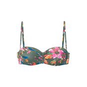 LASCANA Bikini zgornji del  modra / oliva / oranžna / roza