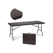 MODERNHOME Sklopivi sto za proslave 180 cm Rattan Style