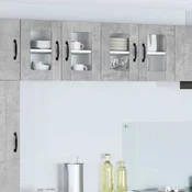 vidaXL Stenska kuhinjska omarica 2 pcs Betonsko siva 60 x 31 x 40 cm