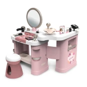 Kozmetický stolík s elektronickým fénom My Beauty Center 3v1 Smoby kaderníctvo a kozmetika s nechtovým štúdiom 26 doplnkov od 3 rokov SM320256