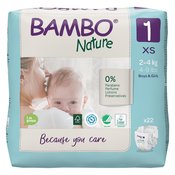 BAMBO NATURE 1000019251 pelene za jednokratnu upotrebu Nature Newborn 2-4 kg, 22 kos
