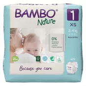 BAMBO NATURE 1000019251 pelene za jednokratnu upotrebu Nature Newborn 2-4 kg, 22 kos