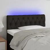 Vidaxl vidaXL Vzglavje postelje z LED diodo črno 90x7x78/88 cm blago