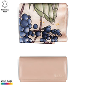 Princ Leather Ženski poklon set ešarpa i novcanik, Bež