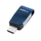 USB FLASH OTG 32GB ADDLINK T55 (MICRO USB+USB 3.1) BLUE