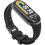 GS Silikonski pašček za Xiaomi Smart Band 10/9/8, črn/siv