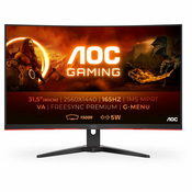 LED monitor AOC CQ32G2SE/BK (31.5 QHDVA ukrivljen 165 Hz) Gaming