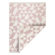 eoshop Geometrijska preproga TWIN 22992, bombažna, obojestranska, okolju prijazna, z robovi - roza/kremasta ( - Velikost: 120x170 cm)