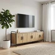 vidaXL TV omarica 146 x 33 x 50 cm Artisan hrast Inženirski les