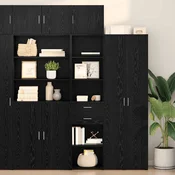 Highboard Crni hrast 45 x 42,5 x 185 cm Konstruirano drvo