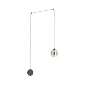 Redo 01-3484 - LED zidna lampa KHADI LED/6W/230V CRI90 O12 cm crna/zadimljena